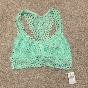 Aerie Light Green/Teal Lace Bralette